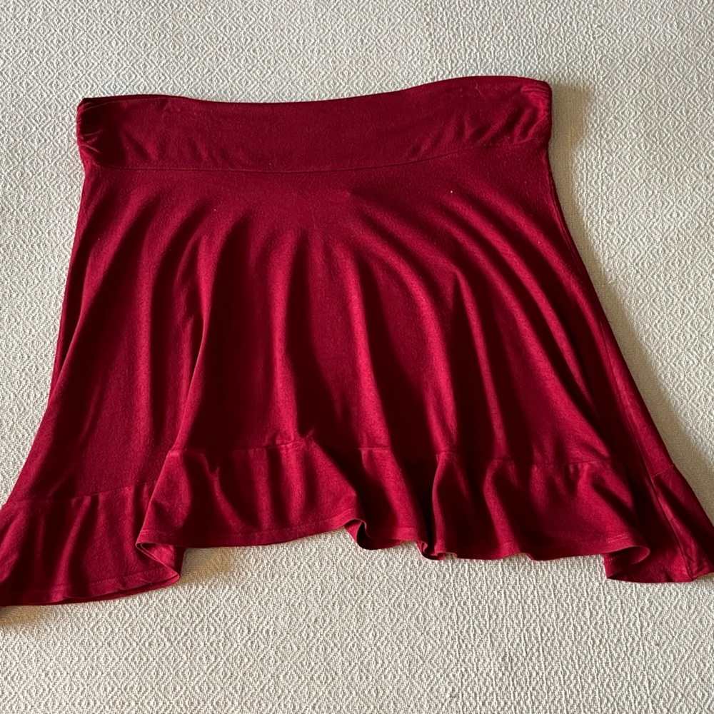 Survival Deep Red Stretchy & Soft Skirt size Medium